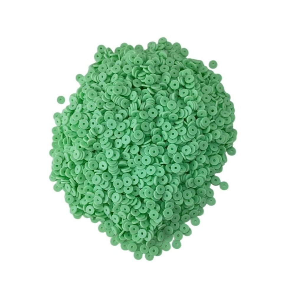 3000pcs Beads Flat Round Spacer Beads Mint Green, 6mm